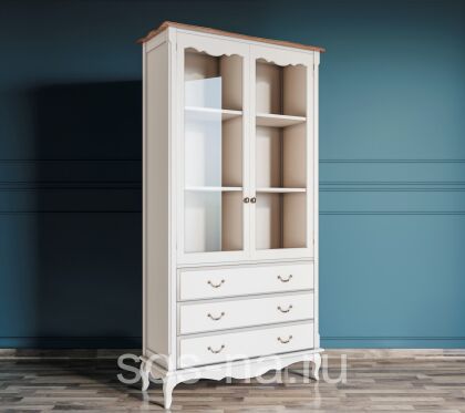 Шкаф "Leontina" для посуды высокий 3 ящика арт ST9355